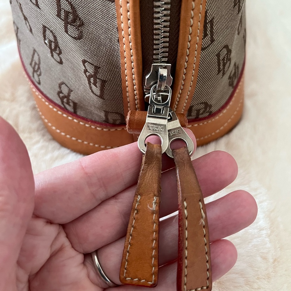Dooney & Bourke Monogram Canvas and Leather Handbag - Picture 6 of 16